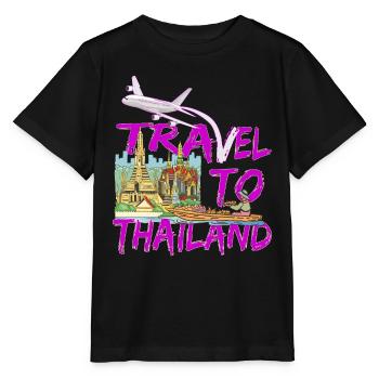 Travel to Thailand, Bangkok Emigration and holidays - Stanley/Stella MINI CREATOR Kids’ T-Shirt - black - Front - Mikhail (115cm)