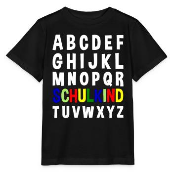 Schulkind ABC - Stanley/Stella Kinder T-Shirt MINI CREATOR  - Schwarz - Vorne - Mikhail (115cm)