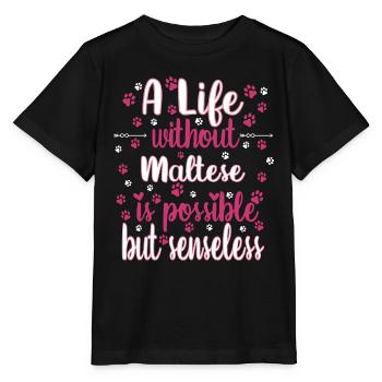 Hund Leben Liebe Hunderasse Malteser - Stanley/Stella Kinder T-Shirt MINI CREATOR  - Schwarz - Vorne - Mikhail (115cm)