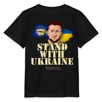 Ukraine État américain du Nebraska Zelenskyj - T-shirt bio MINI CREATOR Stanley/Stella Enfant - noir - Devant - Mikhail (115cm)