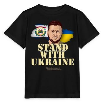 Ukraine West Virginia - Stanley/Stella Kinder T-Shirt MINI CREATOR  - Schwarz - Vorne - Mikhail (115cm)