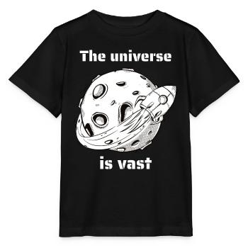 The Universe Is Vast Retro Outer Space Designs - Stanley/Stella MINI CREATOR Kids’ T-Shirt - black - Front - Mikhail (115cm)