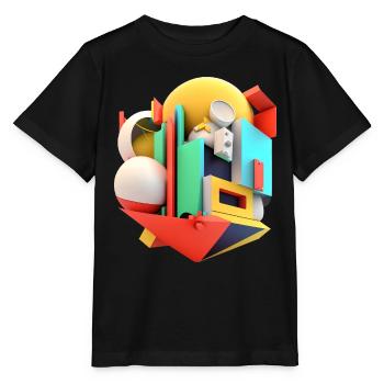 ..3D - T-shirt bio MINI CREATOR Stanley/Stella Enfant - noir - Devant - Mikhail (115cm)