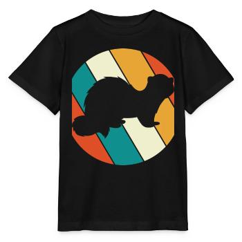 Vintage Ferret Enthusiast Weasel Vintage - Stanley/Stella Kinder T-Shirt MINI CREATOR  - Schwarz - Vorne - Mikhail (115cm)