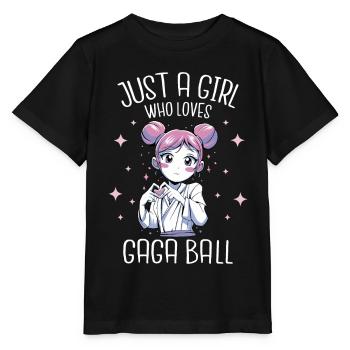 Nur ein Mädchen, das Gaga Ball liebt - Stanley/Stella Kinder T-Shirt MINI CREATOR  - Schwarz - Vorne - Mikhail (115cm)