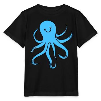 Pieuvre Pieuvre - T-shirt bio MINI CREATOR Stanley/Stella Enfant - noir - Devant - Mikhail (115cm)