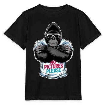Pas de photos s’il vous plaît - T-shirt bio MINI CREATOR Stanley/Stella Enfant - noir - Devant - Mikhail (115cm)