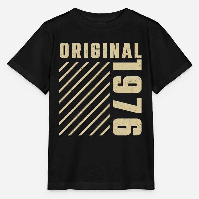 Original 1976 Authentic 1976 Vintage Bursdag - T-shirt bio MINI CREATOR Stanley/Stella Enfant - noir