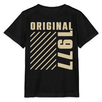 Original 1977 Authentic 1977 Vintage Bursdag - T-shirt bio MINI CREATOR Stanley/Stella Enfant - noir - Devant - Mikhail (115cm)