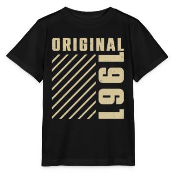 Original 1961 Authentisch 1961 Vintage Bursdag - Stanley/Stella Kinder T-Shirt MINI CREATOR  - Schwarz - Vorne - Mikhail (115cm)