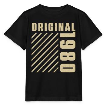Original 1980 Authentisch 1980 Vintage Bursdag - Stanley/Stella Kinder T-Shirt MINI CREATOR  - Schwarz - Vorne - Mikhail (115cm)