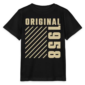 Original 1958 Authentic 1958 Vintage Bursdag - Stanley/Stella MINI CREATOR Kids’ T-Shirt - black - Front - Mikhail (115cm)