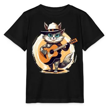 Musiker Foxtrot - Stanley/Stella Kinder T-Shirt MINI CREATOR  - Schwarz - Vorne - Mikhail (115cm)