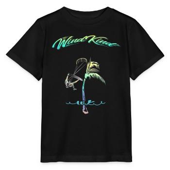 Kitesurfer Palme - Stanley/Stella Kinder T-Shirt MINI CREATOR  - Schwarz - Vorne - Mikhail (115cm)