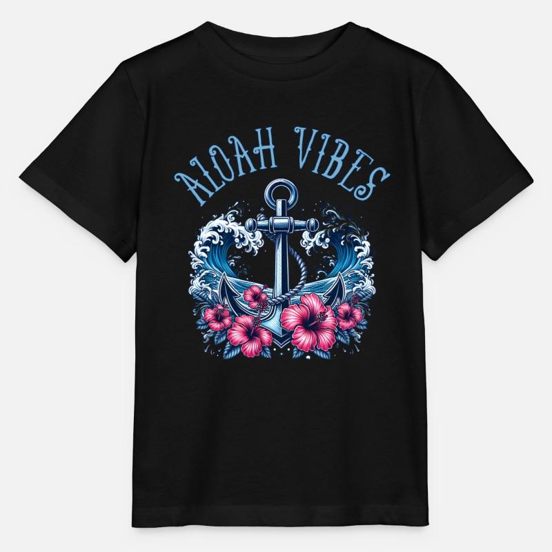 Aloha Vibes - Stanley/Stella Kinder T-Shirt MINI CREATOR - Schwarz
