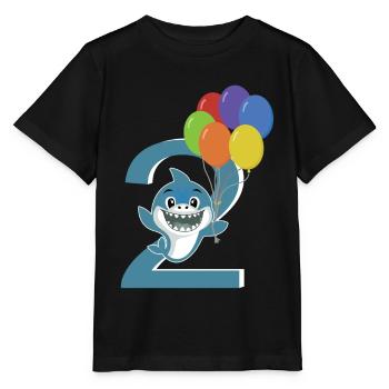 2e anniversaire requin 2 ans cadeau costume - T-shirt bio MINI CREATOR Stanley/Stella Enfant - noir - Devant - Mikhail (115cm)