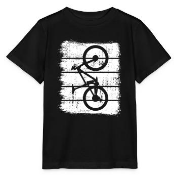 Dessin de vététiste - T-shirt bio MINI CREATOR Stanley/Stella Enfant - noir - Devant - Mikhail (115cm)