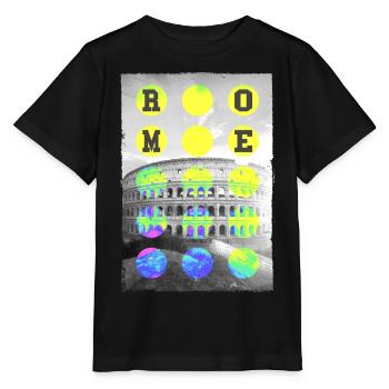 Rome Rome Italy City Skyline Home Love Holiday - Stanley/Stella MINI CREATOR Kids’ T-Shirt - black - Front - Mikhail (115cm)