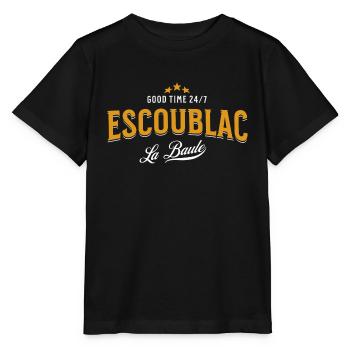 Escoublac Godd Time 24 7 La Baule - Stanley/Stella Kinder T-Shirt MINI CREATOR  - Schwarz - Vorne - Mikhail (115cm)