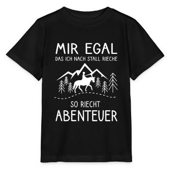 Mir egal das ich nach Pferd rieche - Stanley/Stella Kinder T-Shirt MINI CREATOR  - Schwarz - Vorne - Mikhail (115cm)