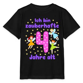 Ich bin zauberhafte 4 Feen Magie Fantasie Mädchen - Stanley/Stella Kinder T-Shirt MINI CREATOR  - Schwarz - Vorne - Mikhail (115cm)