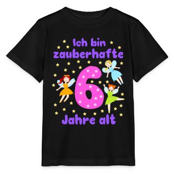 6. Geburtstag Mädchen Feen Magie Fantasie 6 Jahre - Stanley/Stella Kinder T-Shirt MINI CREATOR  - Schwarz - Vorne - Mikhail (115cm)