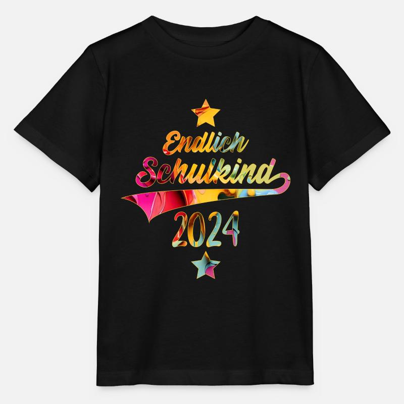 EINSCHULUNG ENDLICH SCHULKIND 2024 - Stanley/Stella Kinder T-Shirt MINI CREATOR  - Schwarz