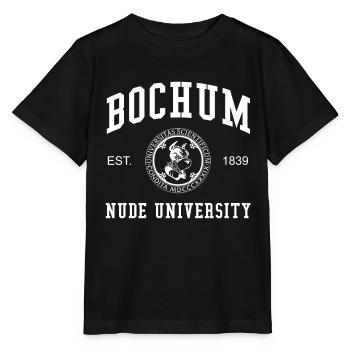 Bochum Nude University Universität Hochschule Uni - Stanley/Stella MINI CREATOR Kids’ T-Shirt - black - Front - Mikhail (115cm)