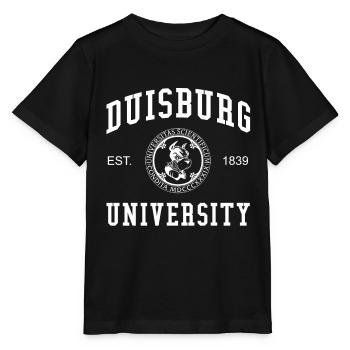 Duisburg University Universität Hochschule Uni - Stanley/Stella MINI CREATOR Kids’ T-Shirt - black - Front - Mikhail (115cm)