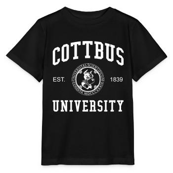 Cottbus University Universität Hochschule Uni - Stanley/Stella MINI CREATOR Kids’ T-Shirt - black - Front - Mikhail (115cm)