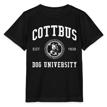 Cottbus Dog University Universität Hochschule Uni - Stanley/Stella MINI CREATOR Kids’ T-Shirt - black - Front - Mikhail (115cm)