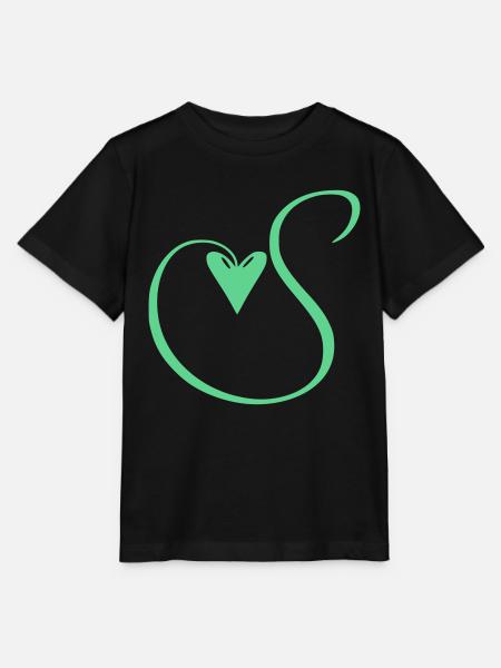 Monogramm S Herz Ranke - Stanley/Stella Kinder T-Shirt MINI CREATOR  - Schwarz