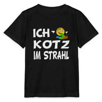 Ich kotz im Strahl Launig Genervt schlechte Laune - Stanley/Stella Kinder T-Shirt MINI CREATOR  - Schwarz - Vorne - Mikhail (115cm)