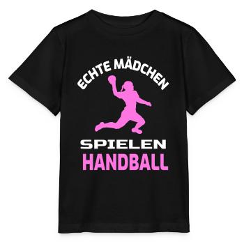 Mädchen Handball Spielerin Spruch Handballerin - Stanley/Stella Kinder T-Shirt MINI CREATOR  - Schwarz - Vorne - Mikhail (115cm)
