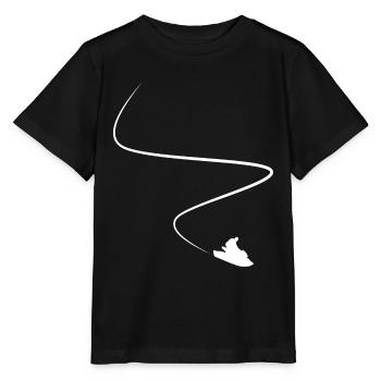 Jet ski jet-ski courbe courbe courbe - T-shirt bio MINI CREATOR Stanley/Stella Enfant - noir - Devant - Mikhail (115cm)