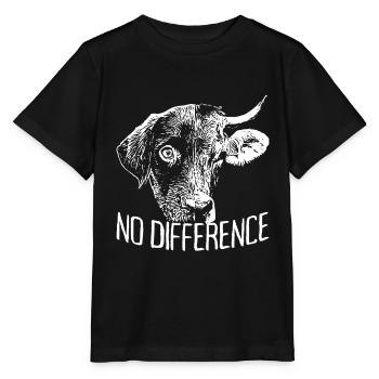 Aucune différence Végétalien Végétarien Chien Vache Vegan - T-shirt bio MINI CREATOR Stanley/Stella Enfant - noir - Devant - Mikhail (115cm)