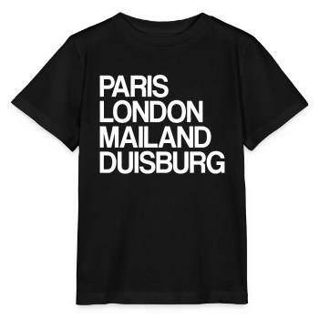 Duisburg Paris London Milan I love Duisburgers - Stanley/Stella MINI CREATOR Kids’ T-Shirt - black - Front - Mikhail (115cm)