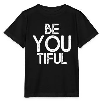 Beyoutiful Be You Tiful Mindfulness Yoga Beautiful - Stanley/Stella MINI CREATOR Kids’ T-Shirt - black - Front - Mikhail (115cm)