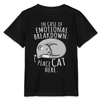 Placez les chats ici de mauvaise humeur - T-shirt bio MINI CREATOR Stanley/Stella Enfant - noir - Devant - Mikhail (115cm)