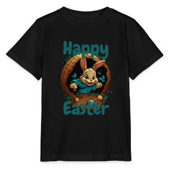 joyeuses Pâques Lapin de Pâques dans le panier de Pâques Lapin Pâques - T-shirt bio MINI CREATOR Stanley/Stella Enfant - noir - Devant - Mikhail (115cm)