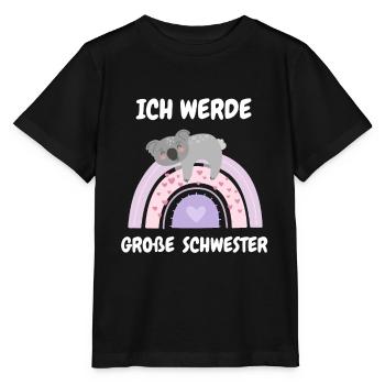 Ich Werde Große Schwester - Baby Koala Herzen - Stanley/Stella Kinder T-Shirt MINI CREATOR  - Schwarz - Vorne - Mikhail (115cm)