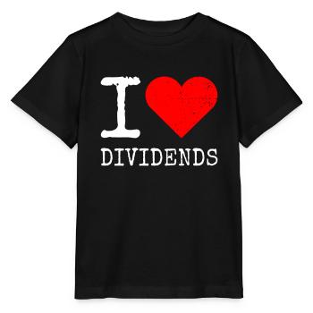Dividenden I Love Dividends Ich Liebe Aktien Börse - Stanley/Stella Kinder T-Shirt MINI CREATOR  - Schwarz - Vorne - Mikhail (115cm)