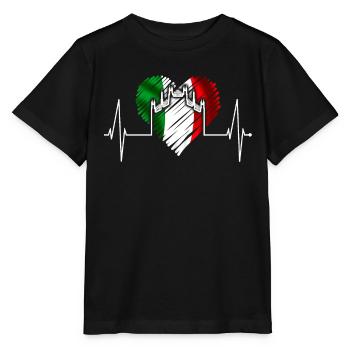 Milan Skyline Italy Heartbeat Fan Love Milano - Stanley/Stella MINI CREATOR Kids’ T-Shirt - black - Front - Mikhail (115cm)