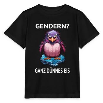 Gendern Gender Gendersternchen Ganz Dünnes Eis - Stanley/Stella Kinder T-Shirt MINI CREATOR  - Schwarz - Vorne - Mikhail (115cm)