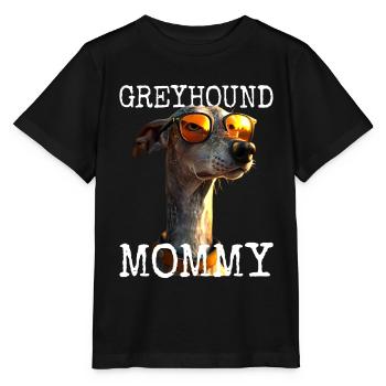 Greyhound Mommy Hunde Mama Muttertag Mom Windhund - Stanley/Stella Kinder T-Shirt MINI CREATOR  - Schwarz - Vorne - Mikhail (115cm)