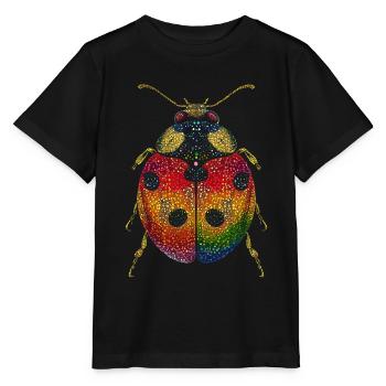 Ladybug Ladybug Insects Colorful Cute Ladybugs - Stanley/Stella MINI CREATOR Kids’ T-Shirt - black - Front - Mikhail (115cm)