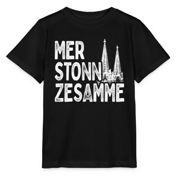 Cologne Mer Stonn Zesamme Dom Karneval Kölsch Kölner - Stanley/Stella MINI CREATOR Kids’ T-Shirt - black - Front - Mikhail (115cm)