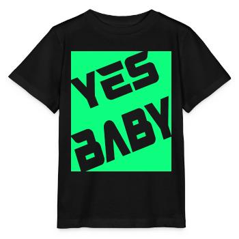 Yes Baby - Stanley/Stella Kinder T-Shirt MINI CREATOR  - Schwarz - Vorne - Mikhail (115cm)