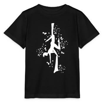 Tissu vertical acrobaties aériennes soie aérienne - T-shirt bio MINI CREATOR Stanley/Stella Enfant - noir - Devant - Mikhail (115cm)