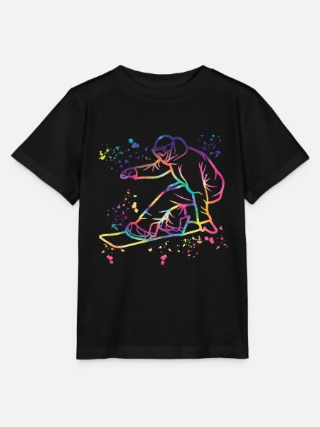 Snowboarder Snowboarding Snowboard - Stanley/Stella Kinder T-Shirt MINI CREATOR  - Schwarz